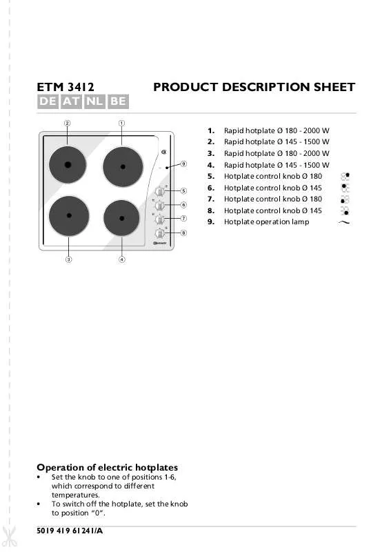 Mode d'emploi WHIRLPOOL ETM 3412 WS