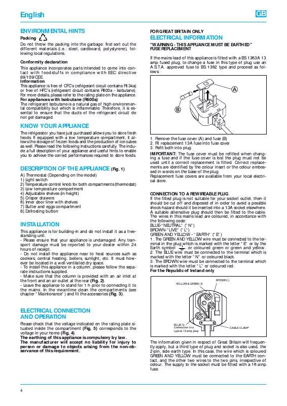 Mode d'emploi WHIRLPOOL FIS-175/F