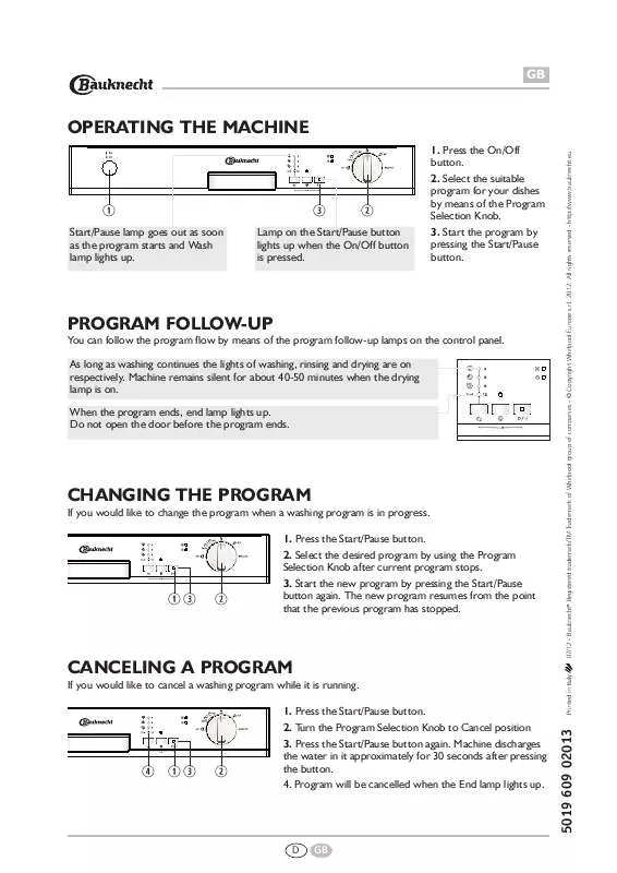 Mode d'emploi WHIRLPOOL GSFS 60002 A