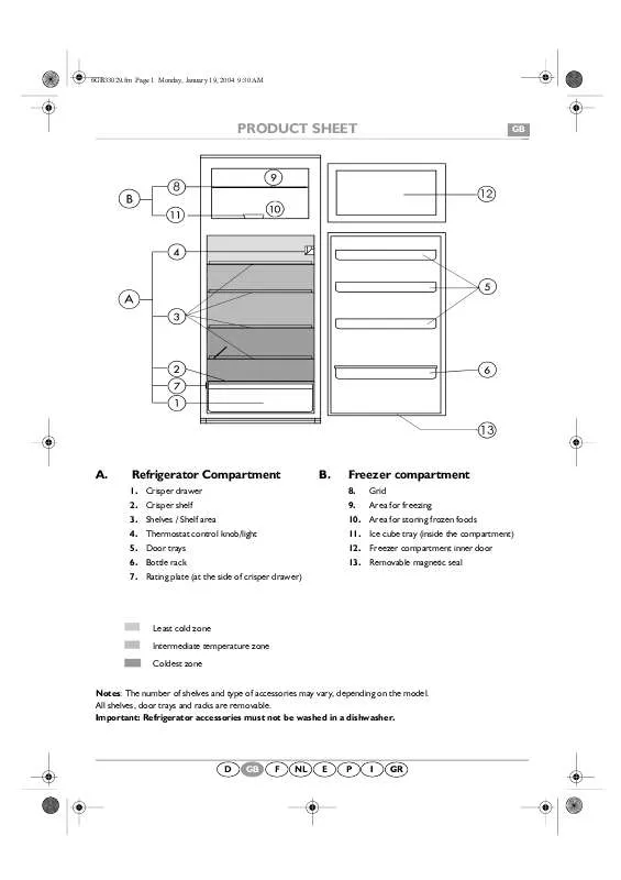 Mode d'emploi WHIRLPOOL GSXP 70/1 POWER