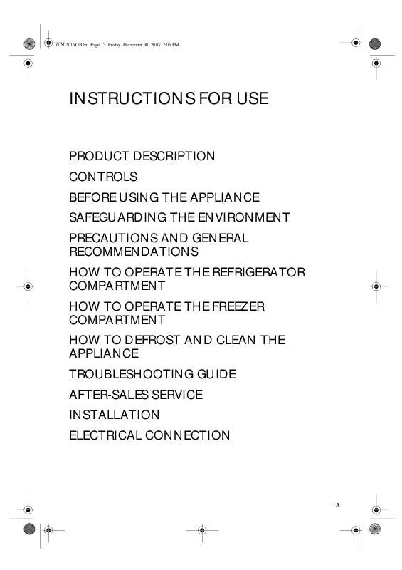 Mode d'emploi WHIRLPOOL KD60122AUU/A03