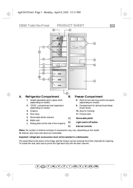 Mode d'emploi WHIRLPOOL KGNB 3500/1