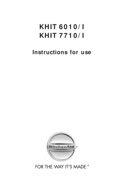 Mode d'emploi WHIRLPOOL KHIT 6010/I