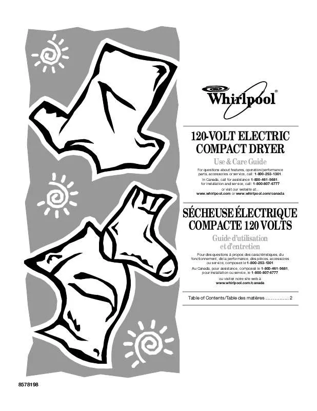 Mode d'emploi WHIRLPOOL LDR3822P