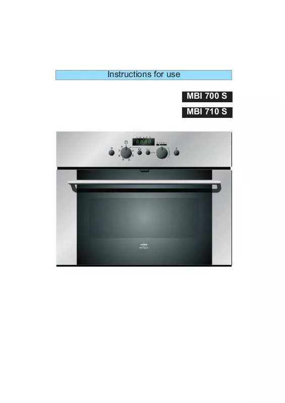 Mode d'emploi WHIRLPOOL MBI 710 S