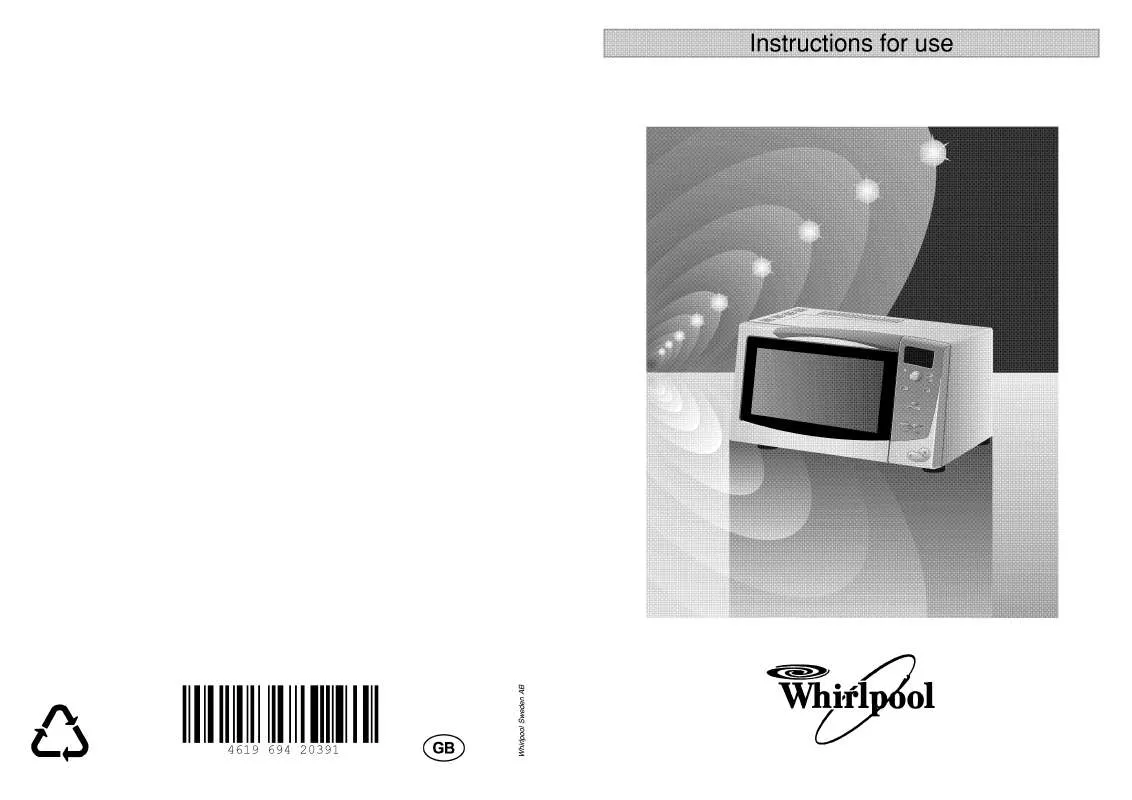 Mode d'emploi WHIRLPOOL MT 225/BLANC