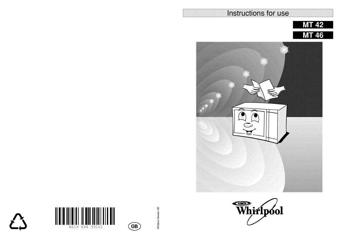 Mode d'emploi WHIRLPOOL MT 42/ALU