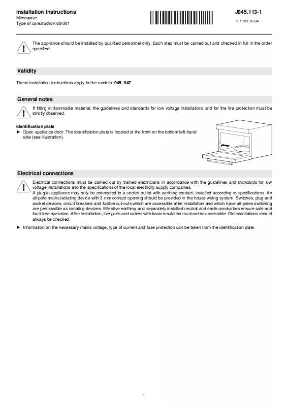 Mode d'emploi WHIRLPOOL MW-SL/60 BL