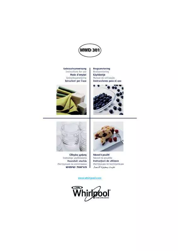 Mode d'emploi WHIRLPOOL MWD 301 BL