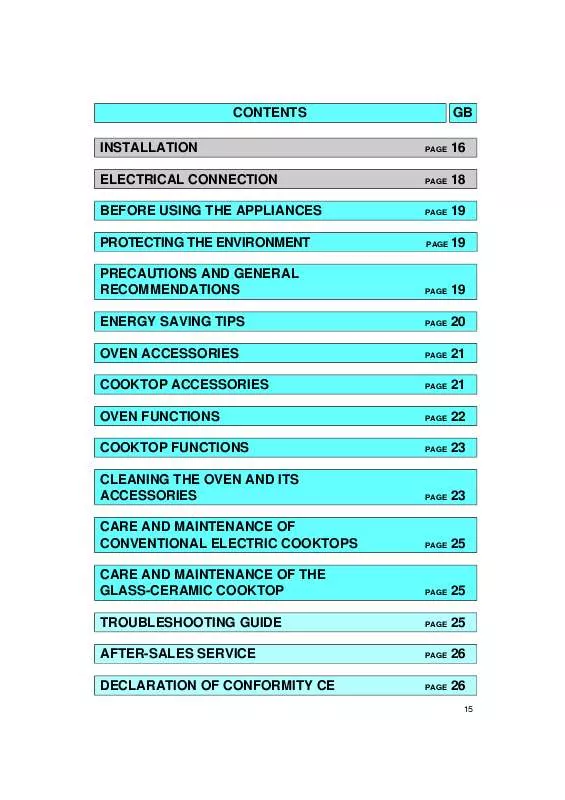 Mode d'emploi WHIRLPOOL OBU 207 W