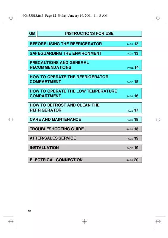 Mode d'emploi WHIRLPOOL TA 120