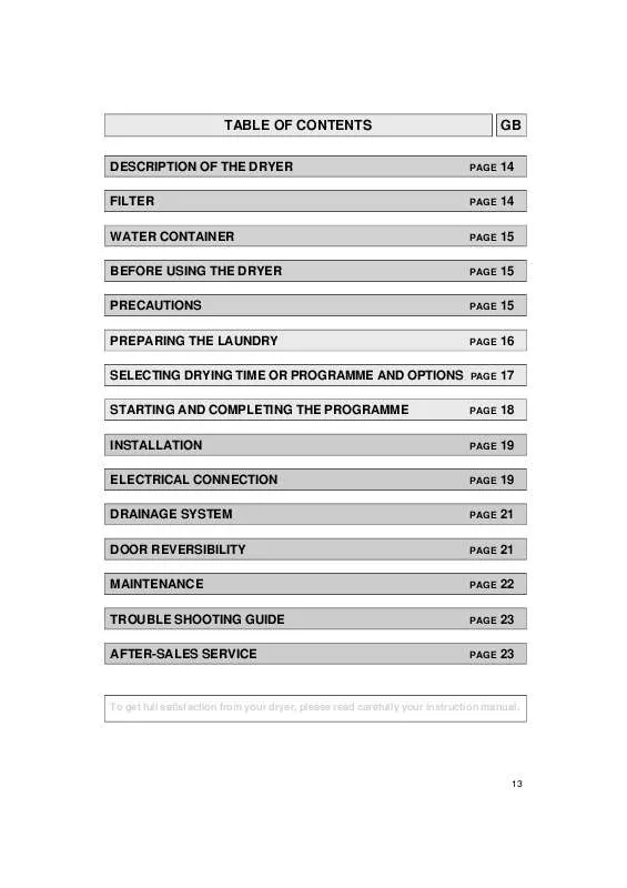 Mode d'emploi WHIRLPOOL TRK 5960