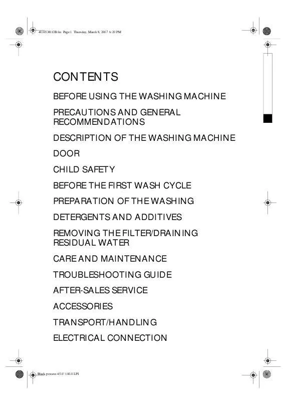 Mode d'emploi WHIRLPOOL WA SENSITIVE 24 SD