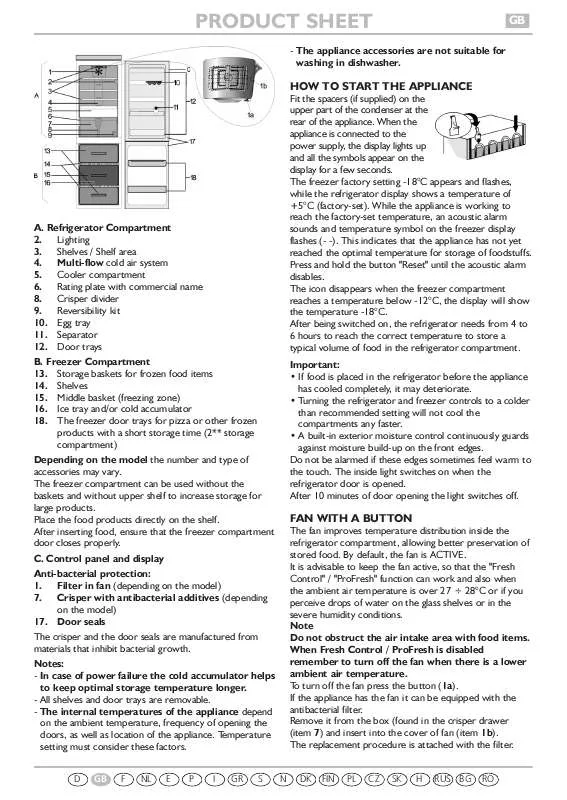 Mode d'emploi WHIRLPOOL WBC 4046 A NFCW