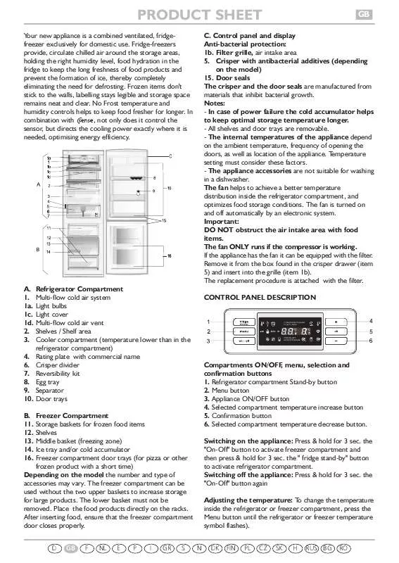 Mode d'emploi WHIRLPOOL WBC3546 A FCW