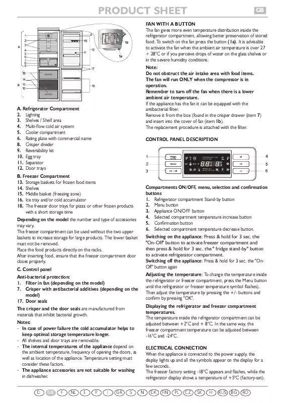 Mode d'emploi WHIRLPOOL WBC3546 A NFX