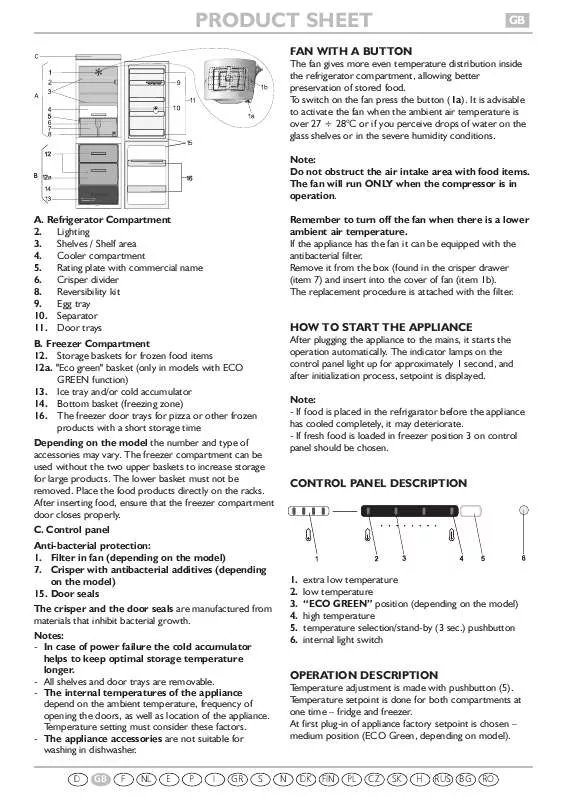 Mode d'emploi WHIRLPOOL WBC3725 A X