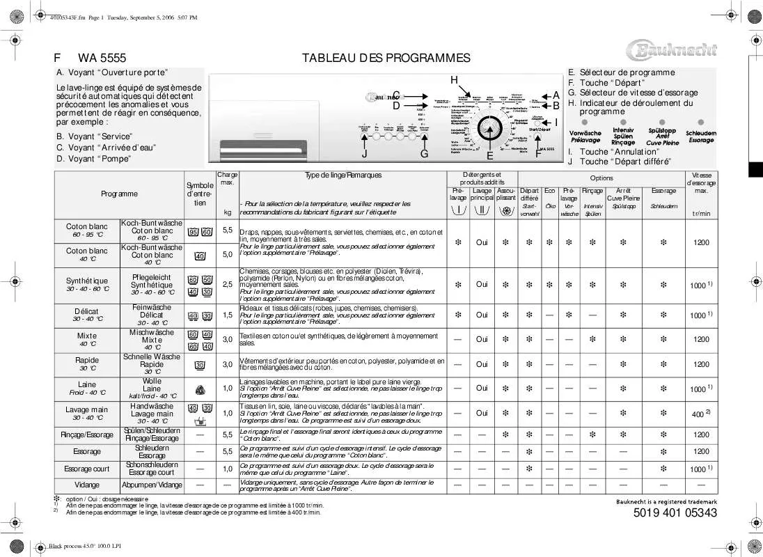 Mode d'emploi WHIRLPOOL WBE34132 A S