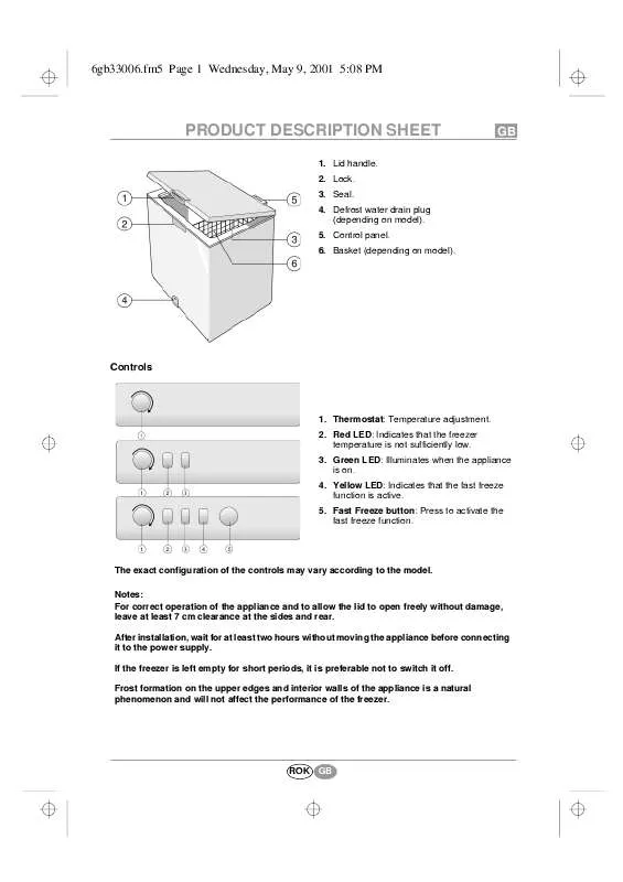 Mode d'emploi WHIRLPOOL WCF 7