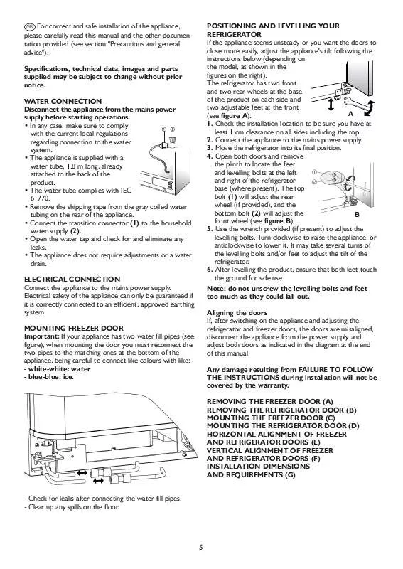 Mode d'emploi WHIRLPOOL WSS30 W