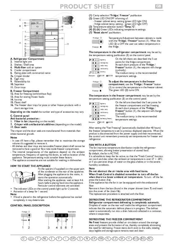 Mode d'emploi WHIRLPOOL WTC 3735 A NFCX