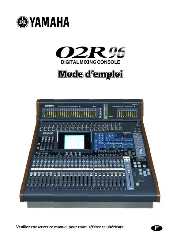 Mode d'emploi YAMAHA 02R96F1