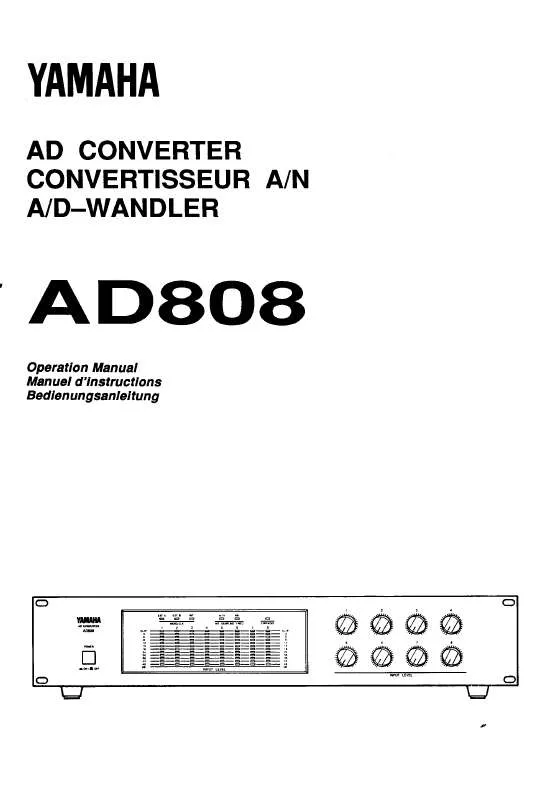 Mode d'emploi YAMAHA AD808