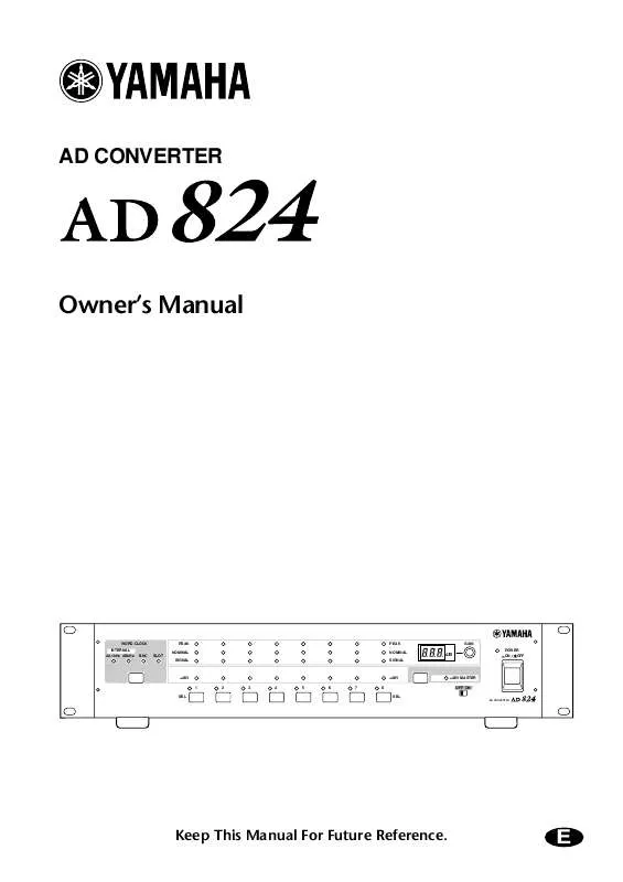 Mode d'emploi YAMAHA AD824