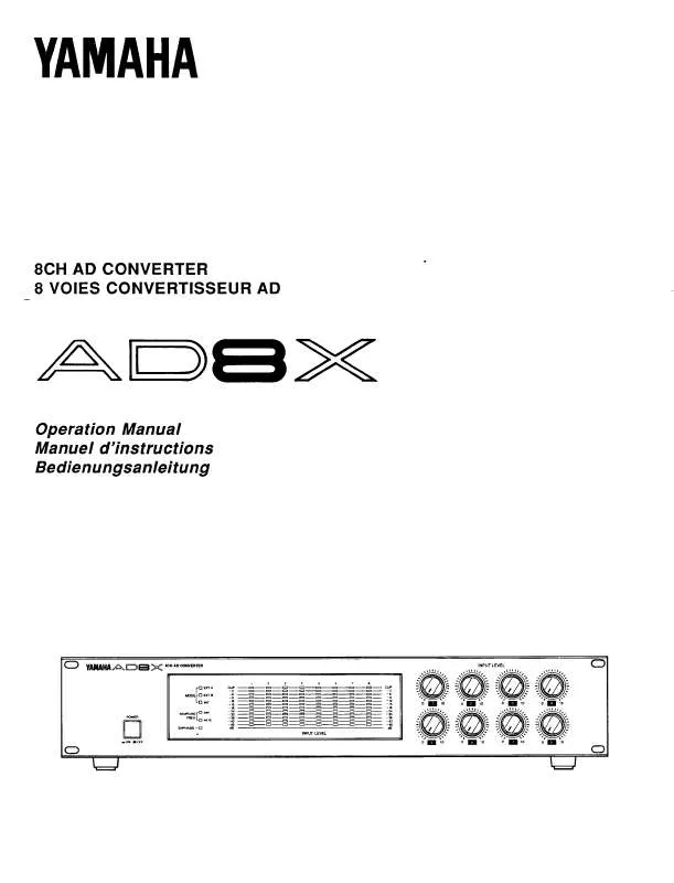 Mode d'emploi YAMAHA AD8X