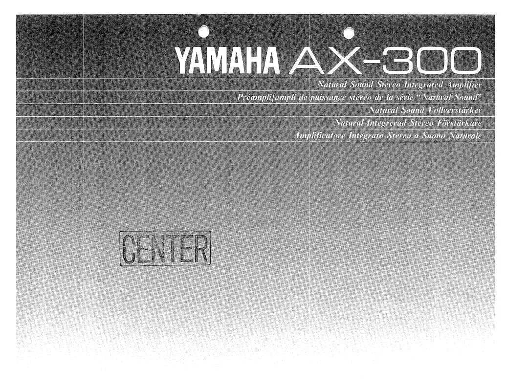 Mode d'emploi YAMAHA AX-300