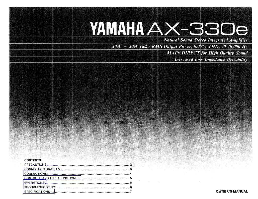 Mode d'emploi YAMAHA AX-330E