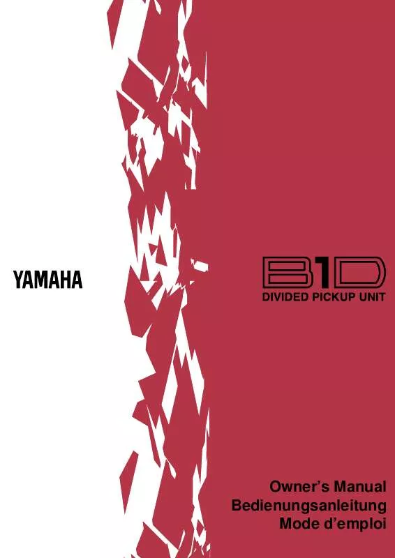 Mode d'emploi YAMAHA B1D