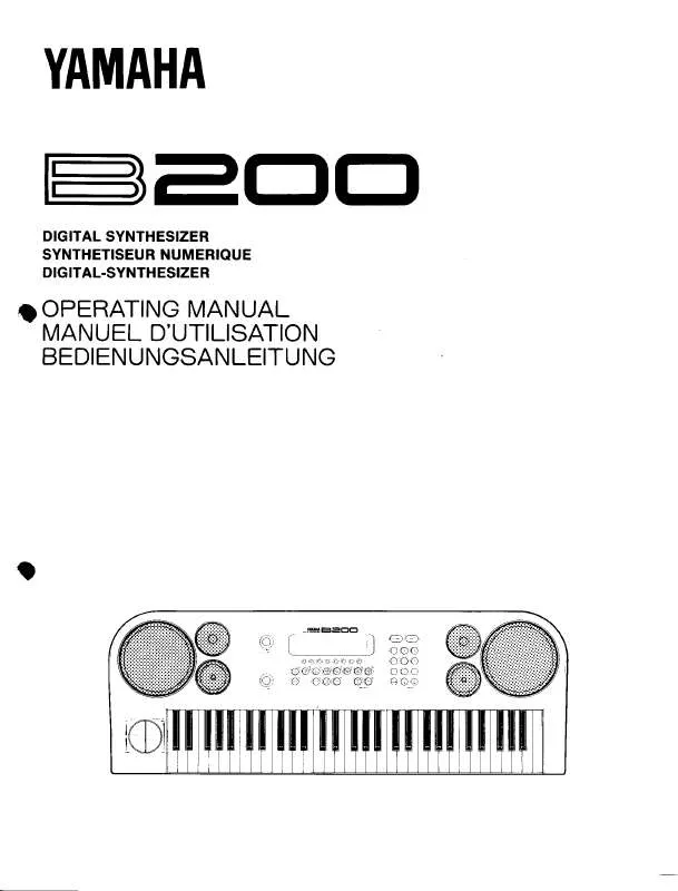 Mode d'emploi YAMAHA B200E