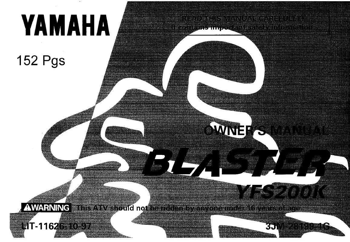 Mode d'emploi YAMAHA BLASTER-1998