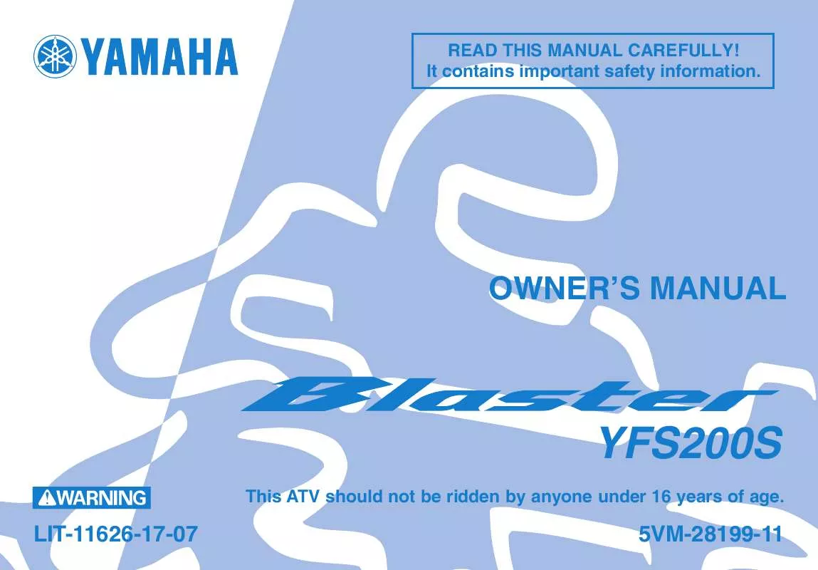 Mode d'emploi YAMAHA BLASTER-2004