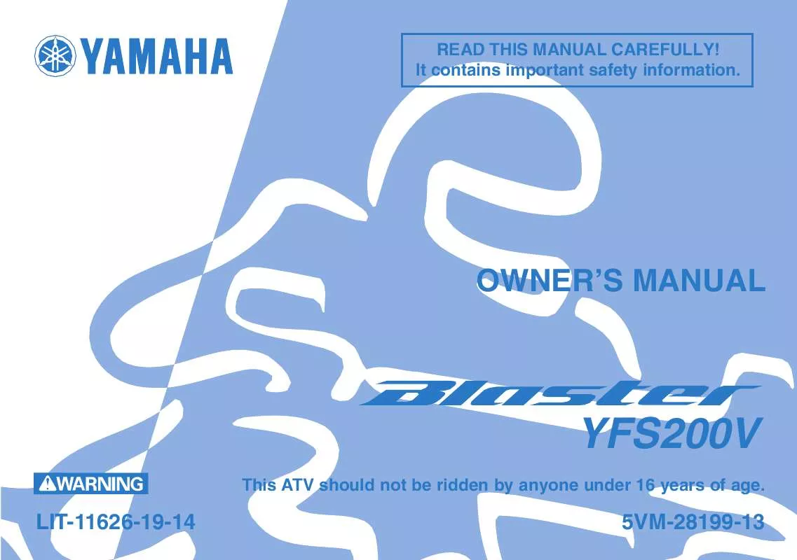 Mode d'emploi YAMAHA BLASTER-2006