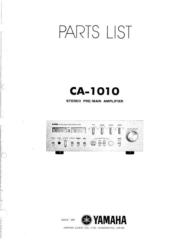 Mode d'emploi YAMAHA CA-1010