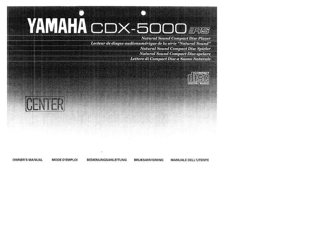 Mode d'emploi YAMAHA CDX-5000