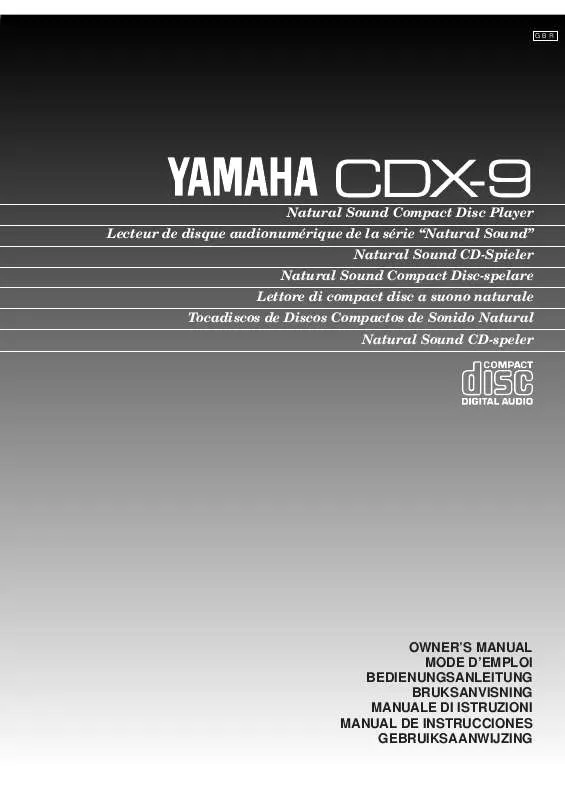Mode d'emploi YAMAHA CDX-9