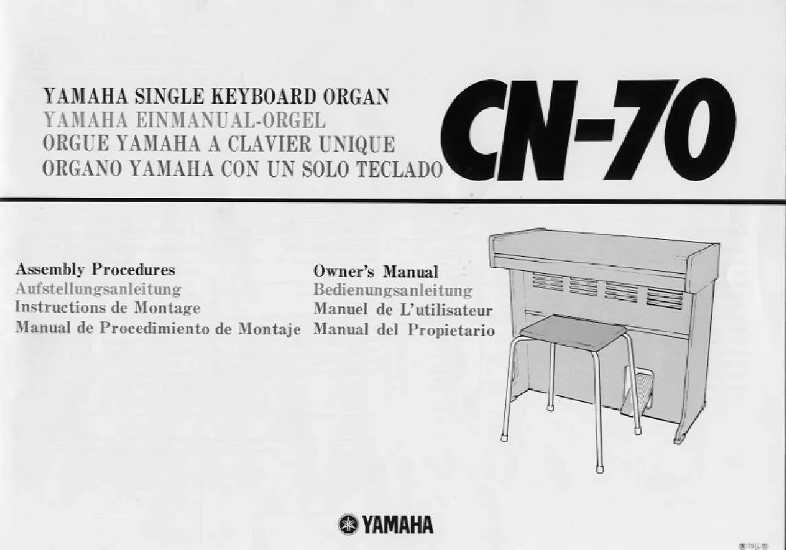 Mode d'emploi YAMAHA CN70E