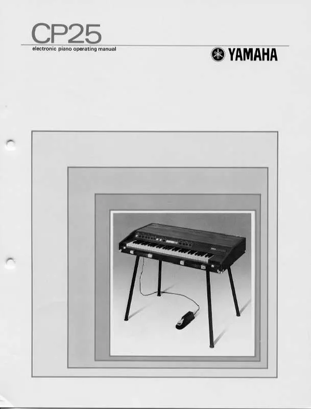 Mode d'emploi YAMAHA CP25