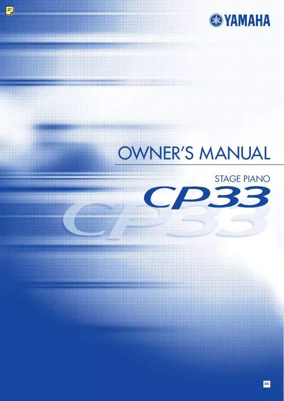 Mode d'emploi YAMAHA CP33