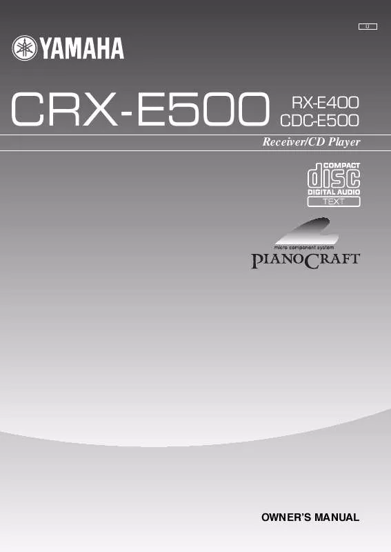 Mode d'emploi YAMAHA CRX-E500