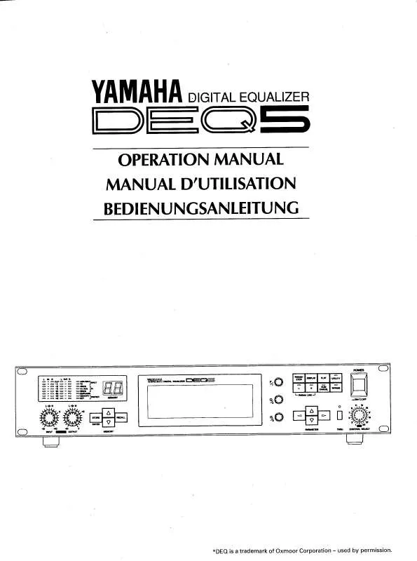 Mode d'emploi YAMAHA DEQ5