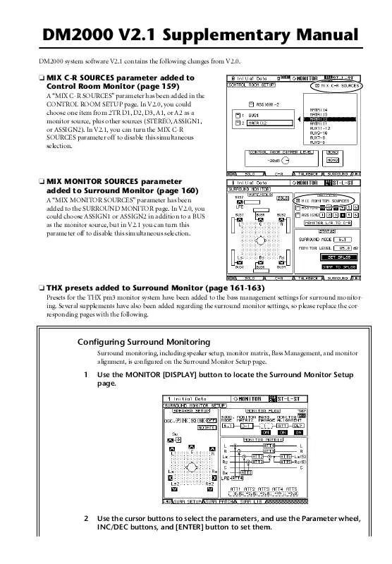 Mode d'emploi YAMAHA DM2000V2E4