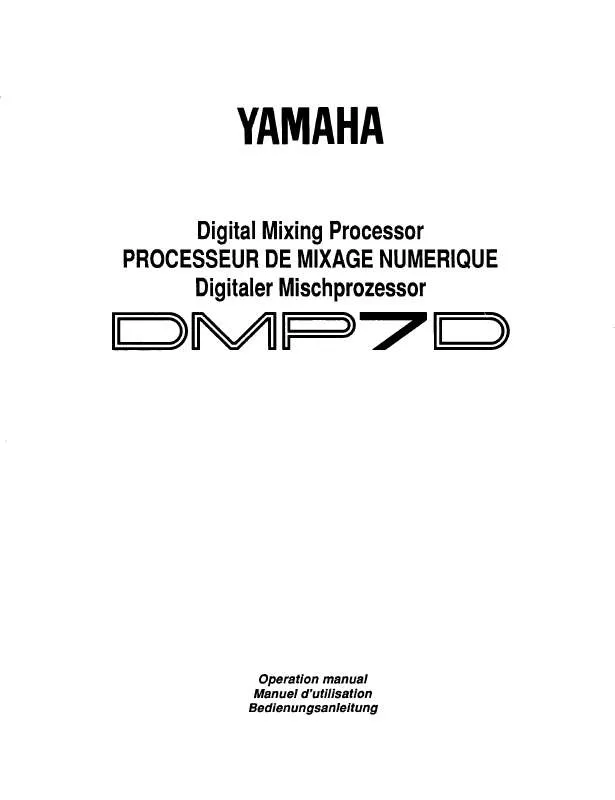 Mode d'emploi YAMAHA DMP7DE