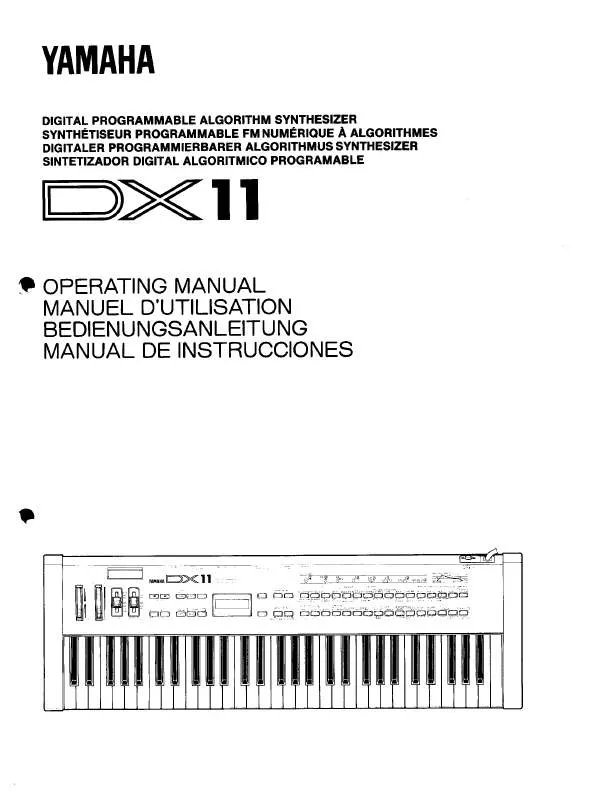 Mode d'emploi YAMAHA DX11E