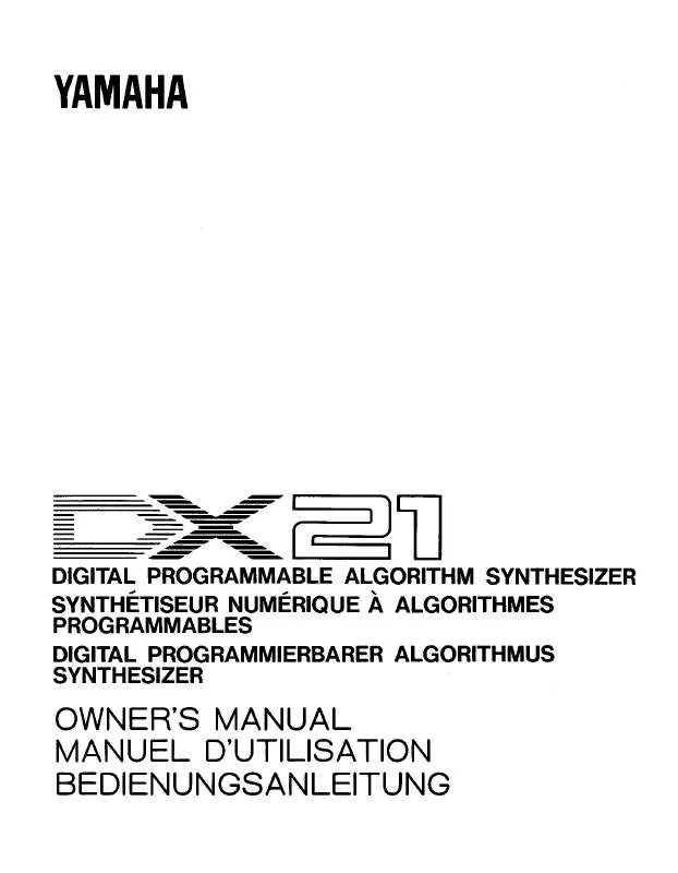 Mode d'emploi YAMAHA DX21E1