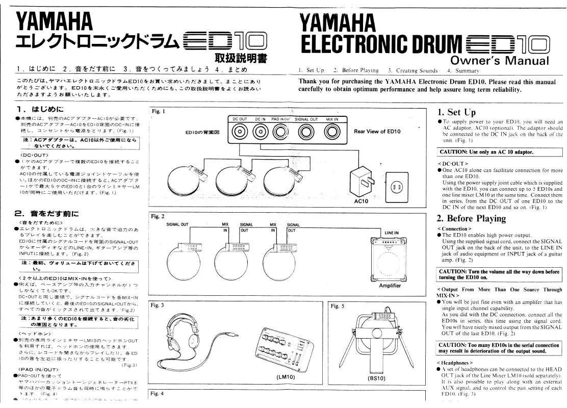 Mode d'emploi YAMAHA ED10E