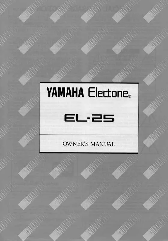 Mode d'emploi YAMAHA EL25E